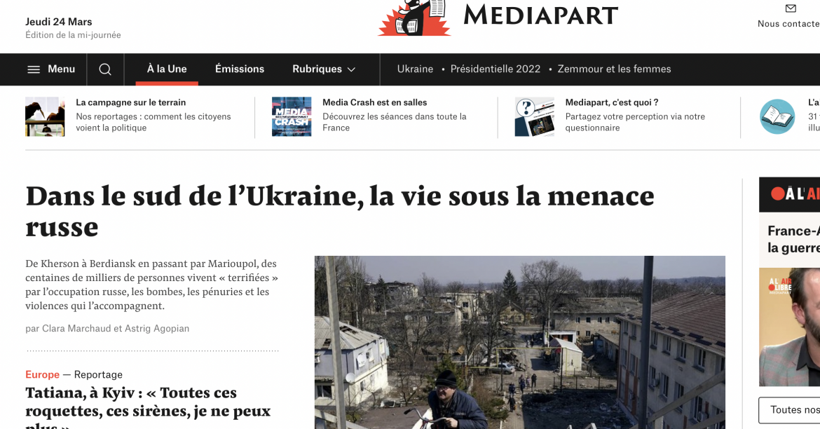 Pourquoi la rédaction de Médiapart soutient passionnément la guerre de l’Ukraine contre la Russie, sur des positions qui sont celles d’un BHL ?