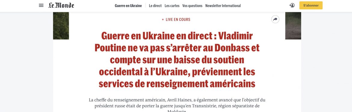 Quand « Le Monde » relaie des affirmations des « renseignements américains », sans conditionnel ni interrogation